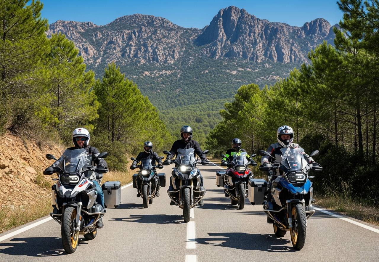 la Corse est une des destinations favorites des groupes et clubs de motards