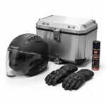 Casque gants top-case bombe anti crevaison inclus